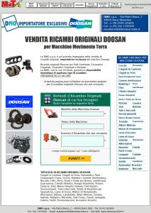 DMO promuove la vendita di ricambi originali Doosan
