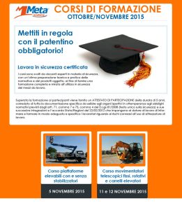 Meta: corsi per operatori ottobre-novembre 2015