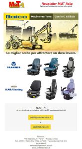 Raico: vendita online sedili per macchine movimento terra