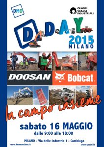 DMO: Porte Aperte 16 maggio a Milano con macchine Bobcat e Doosan