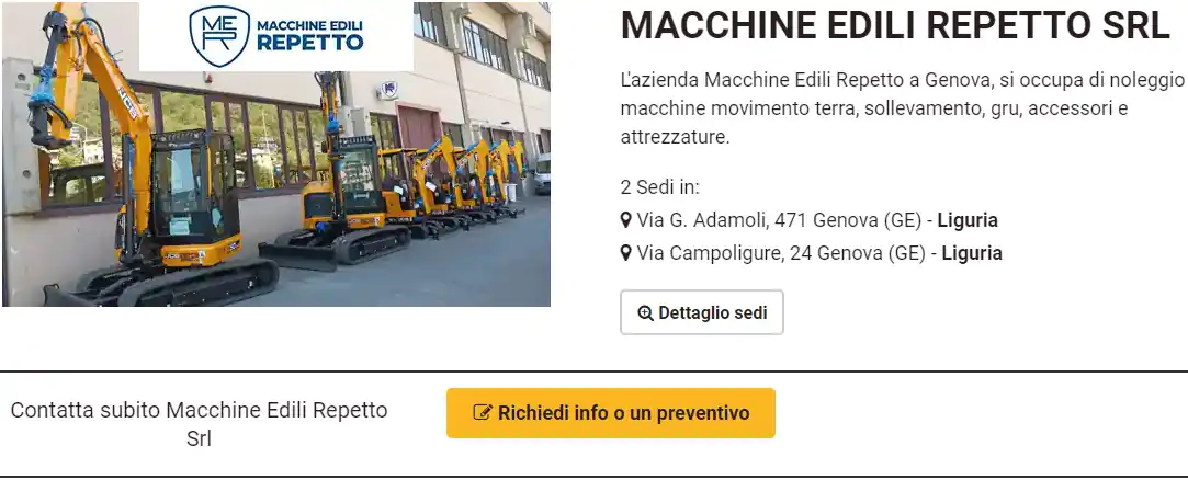 macchine edili repetto noleggio