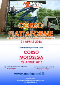 Meta: corso piattaforme, gru e autogru